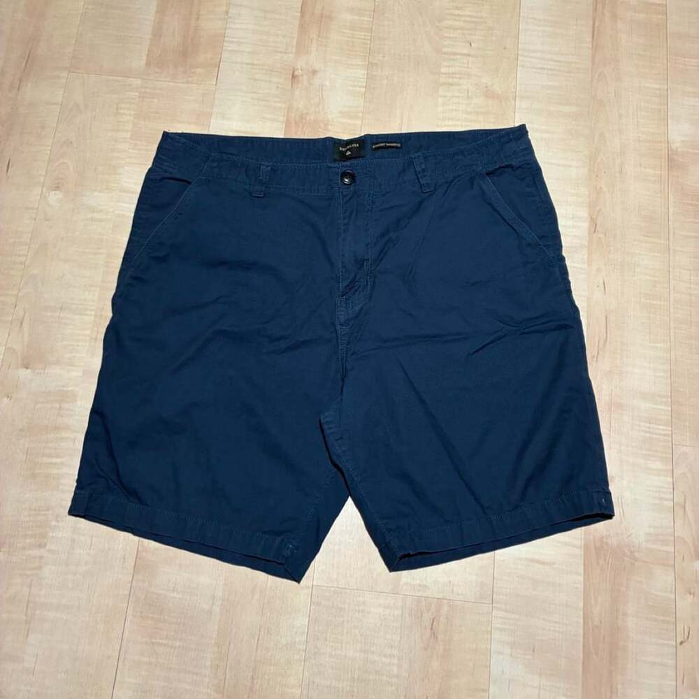 Quiksilver Straight Tapered Fit Navy Blue Chino Walk Shorts 36